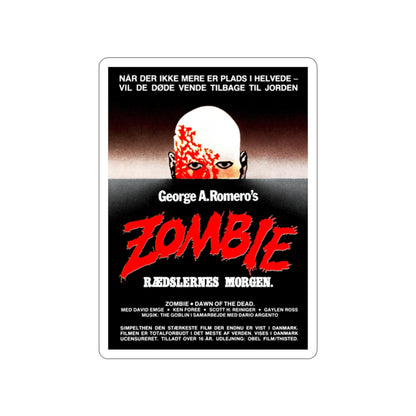 DAWN OF THE DEAD (DANISH) 1978 Movie Poster STICKER Vinyl Die-Cut Decal-2 Inch-The Sticker Space