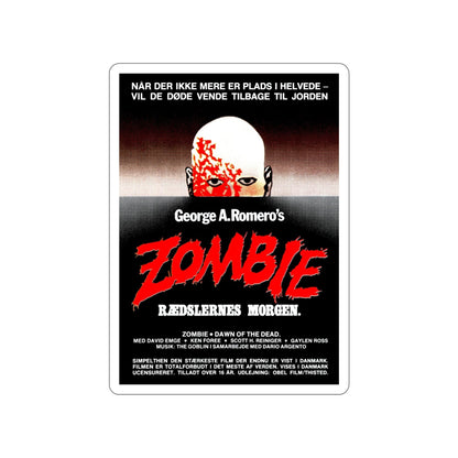 DAWN OF THE DEAD (DANISH) 1978 Movie Poster STICKER Vinyl Die-Cut Decal-5 Inch-The Sticker Space