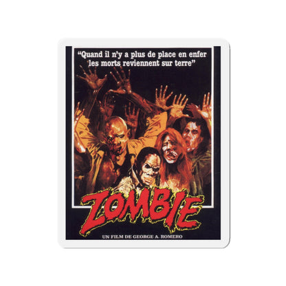 DAWN OF THE DEAD (FRENCH) 1978 Movie Poster - Die-Cut Magnet-2" x 2"-The Sticker Space