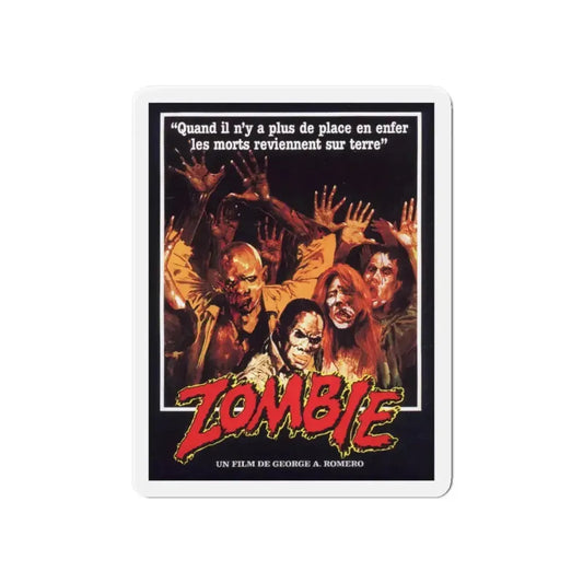 DAWN OF THE DEAD (FRENCH) 1978 Movie Poster - Refrigerator Magnet 6 Inch - The Sticker Space