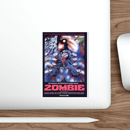 DAWN OF THE DEAD (GERMAN) 1978 Movie Poster STICKER Vinyl Die-Cut Decal-The Sticker Space