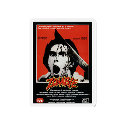 DAWN OF THE DEAD (ITALIAN) 1978 Movie Poster - Die-Cut Magnet-5" x 5"-The Sticker Space