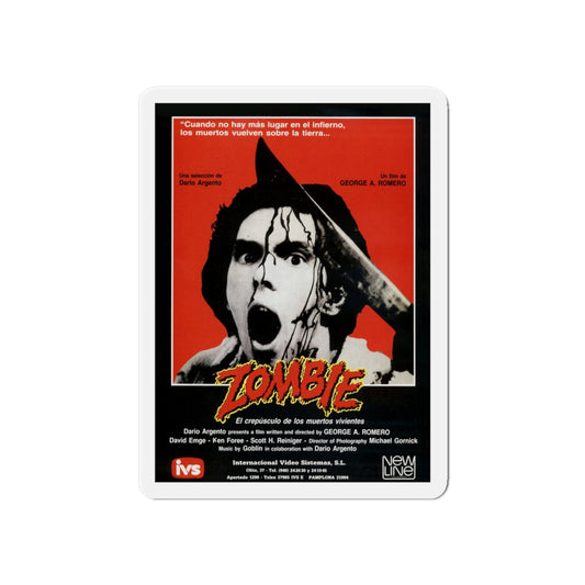 DAWN OF THE DEAD (ITALIAN) 1978 Movie Poster - Die-Cut Magnet-6 × 6"-The Sticker Space