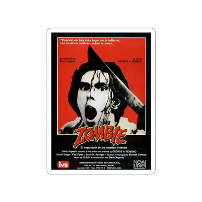 DAWN OF THE DEAD (ITALIAN) 1978 Movie Poster STICKER Vinyl Die-Cut Decal 2 Inch - The Sticker Space
