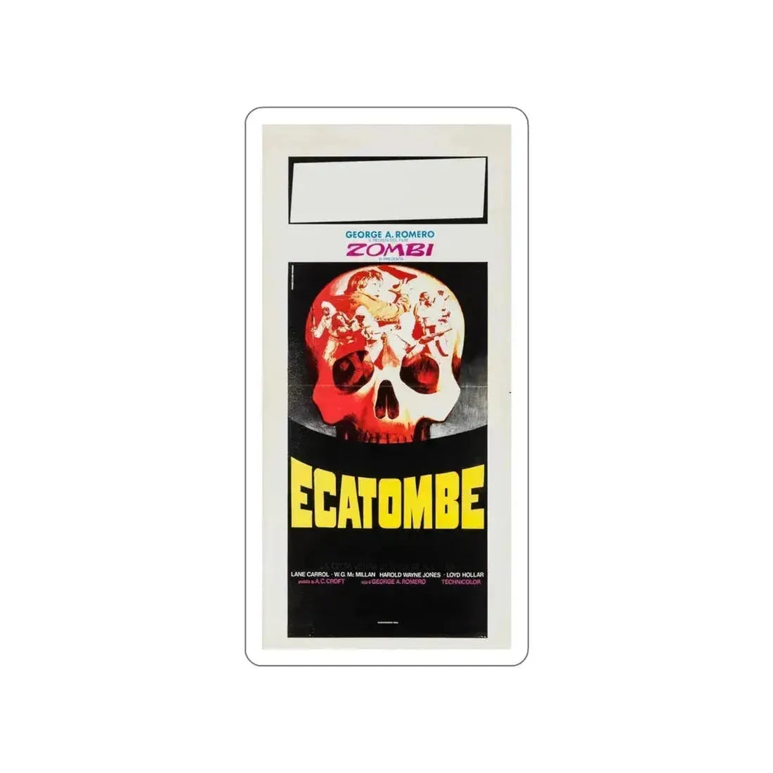 DAWN OF THE DEAD (ITALIAN) 2 1978 Movie Poster STICKER Vinyl Die-Cut Decal 5 Inch - The Sticker Space