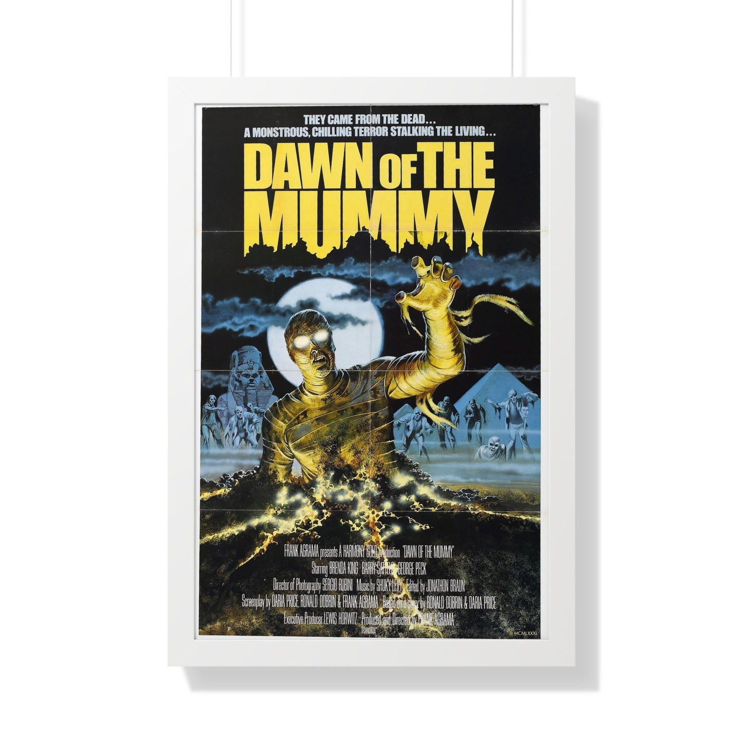 DAWN OF THE MUMMY 1981 - Framed Movie Poster-20" x 30"-The Sticker Space