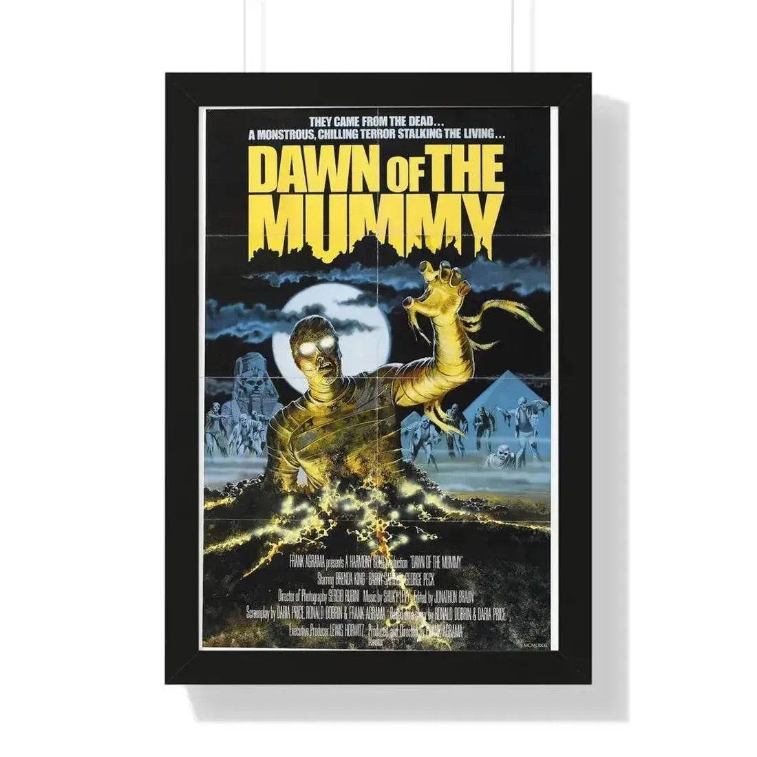 DAWN OF THE MUMMY 1981 - Framed Movie Poster - The Sticker Space