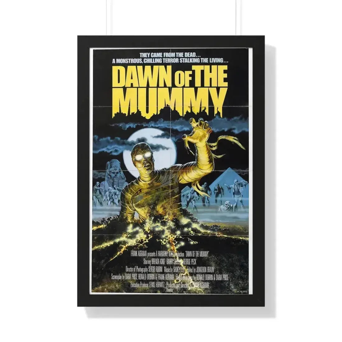 DAWN OF THE MUMMY 1981 - Framed Movie Poster - The Sticker Space