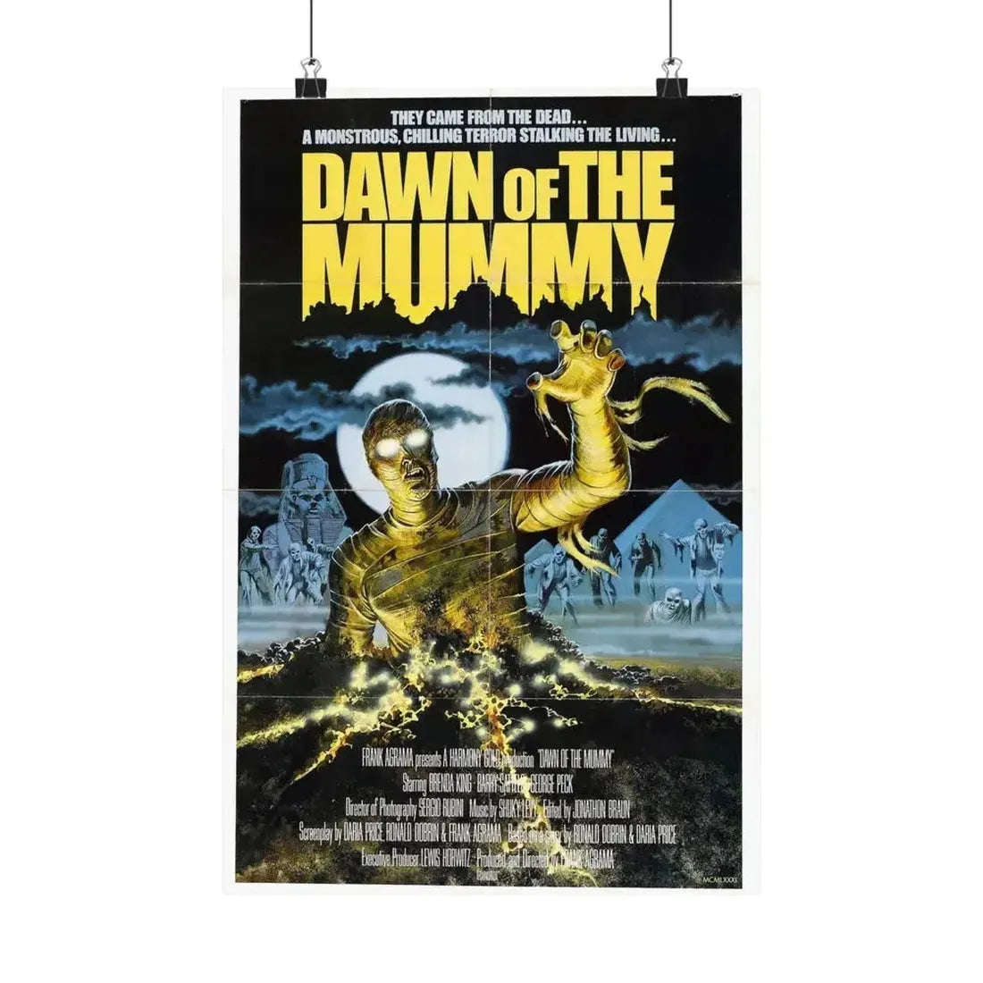 DAWN OF THE MUMMY 1981 - Paper Movie Poster - The Sticker Space