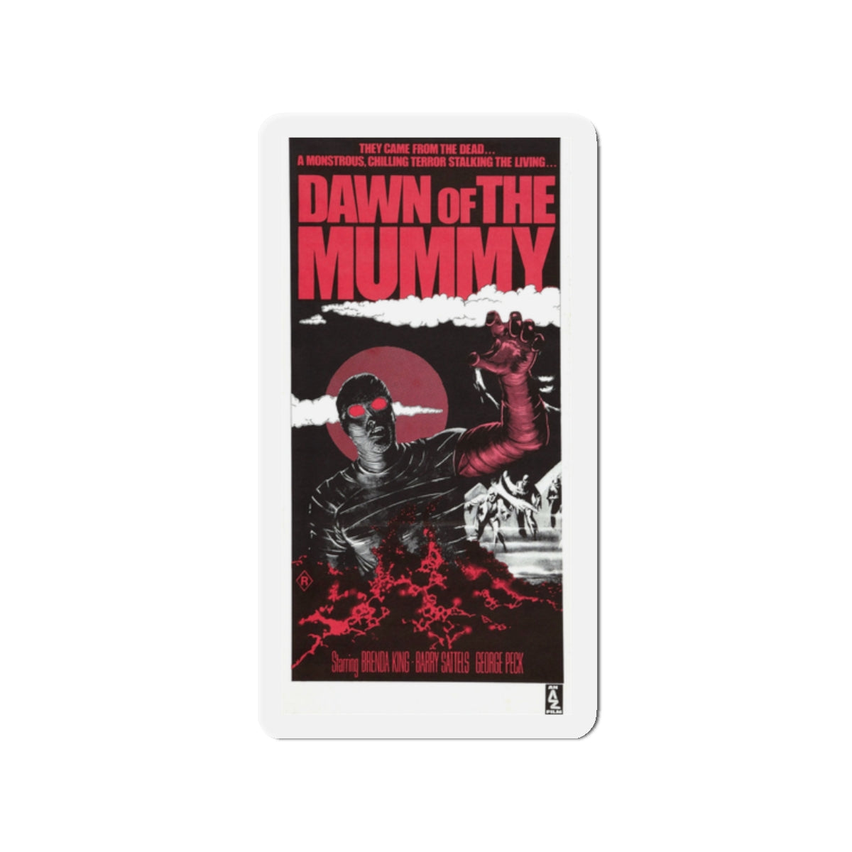 DAWN OF THE MUMMY (2) 1981 Movie Poster - Die-Cut Magnet-2" x 2"-The Sticker Space