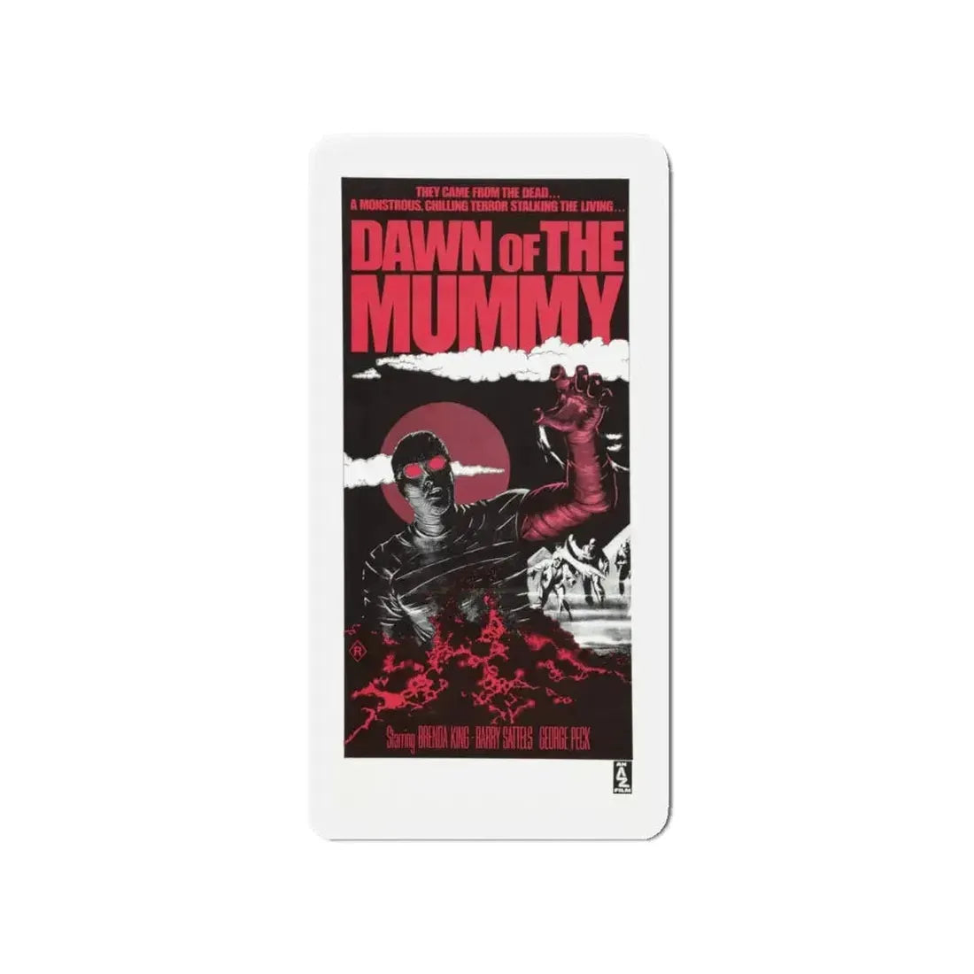 DAWN OF THE MUMMY (2) 1981 Movie Poster - Refrigerator Magnet 4 Inch - The Sticker Space