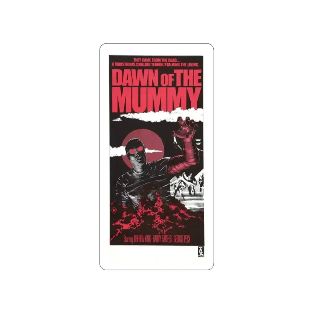 DAWN OF THE MUMMY (2) 1981 Movie Poster STICKER Vinyl Die-Cut Decal 2 Inch - The Sticker Space