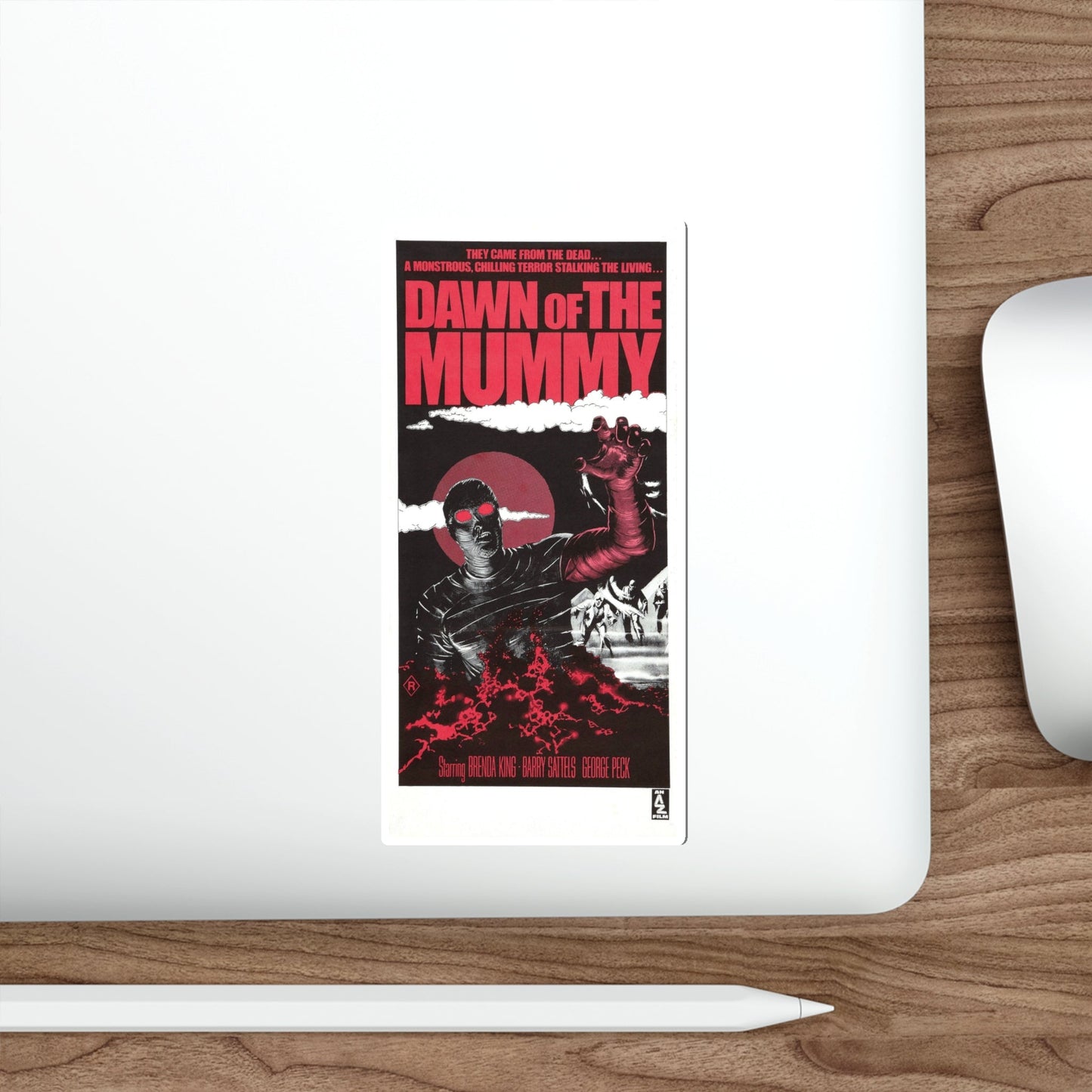 DAWN OF THE MUMMY (2) 1981 Movie Poster STICKER Vinyl Die-Cut Decal-The Sticker Space