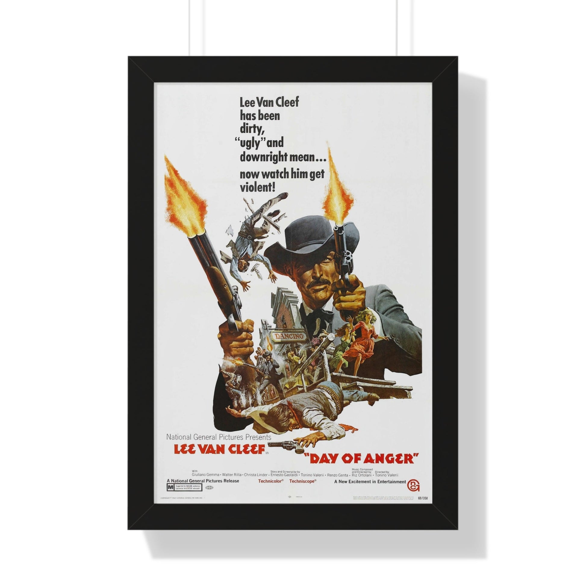 DAY OF ANGER 1967 - Framed Movie Poster-16″ x 24″-The Sticker Space