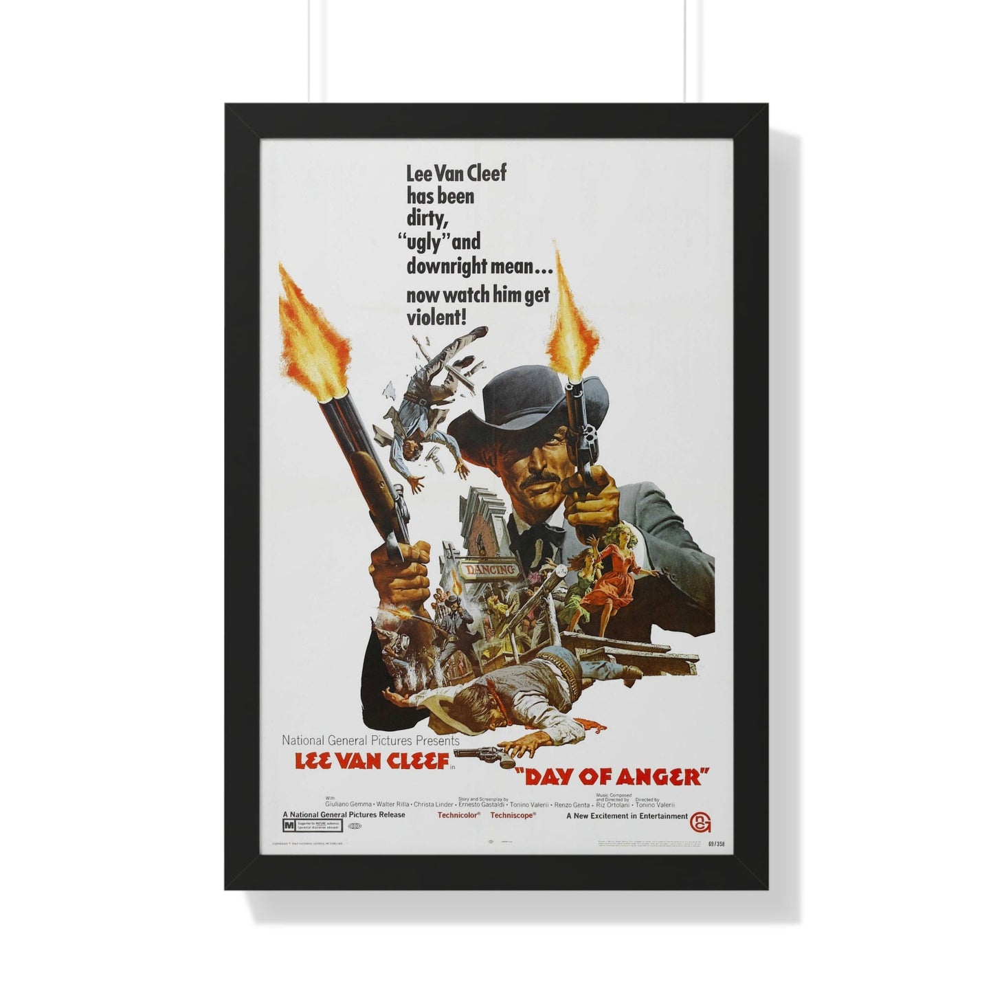 DAY OF ANGER 1967 - Framed Movie Poster-20" x 30"-The Sticker Space