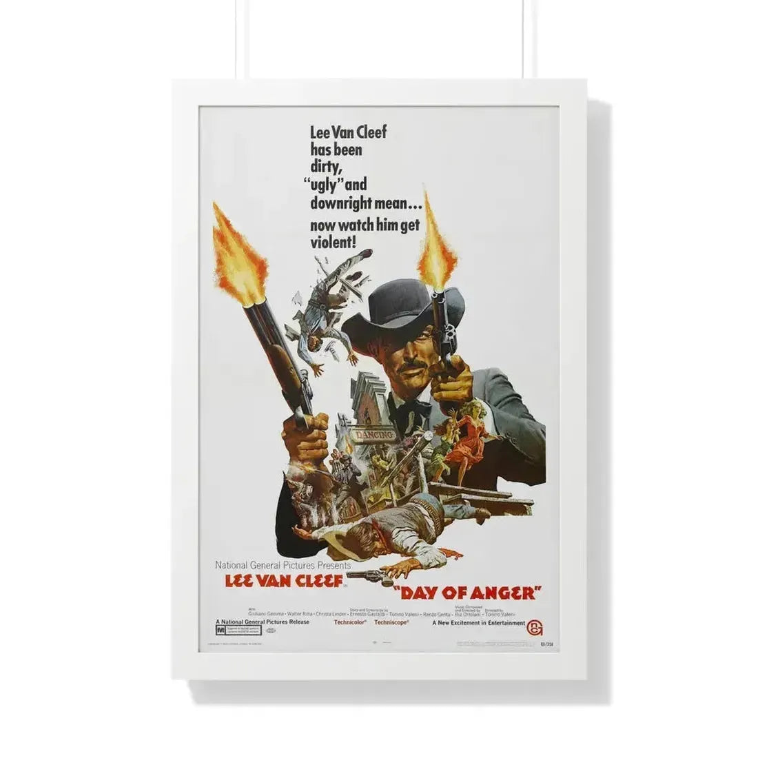 DAY OF ANGER 1967 - Framed Movie Poster 20" x 30" White - The Sticker Space