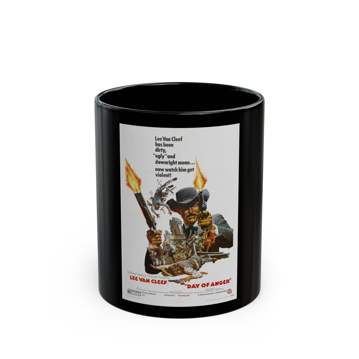 DAY OF ANGER 1967 Movie Poster - Black Coffee Mug-11oz-The Sticker Space