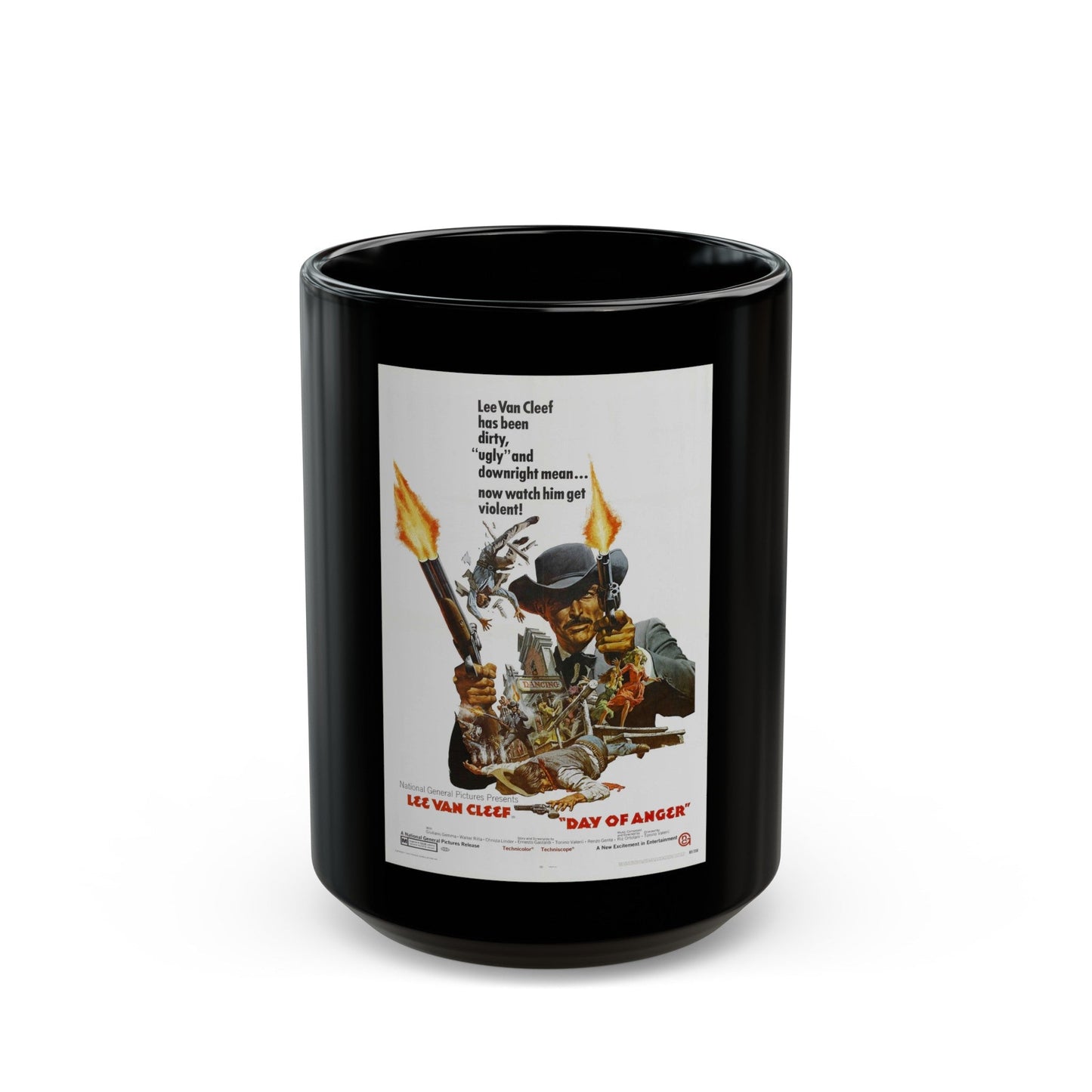 DAY OF ANGER 1967 Movie Poster - Black Coffee Mug-15oz-The Sticker Space