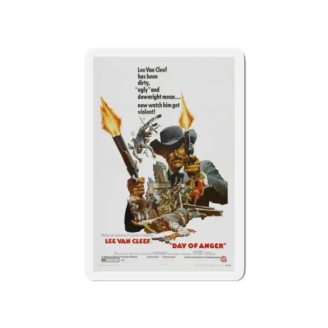 DAY OF ANGER 1967 Movie Poster - Refrigerator Magnet 5 Inch - The Sticker Space