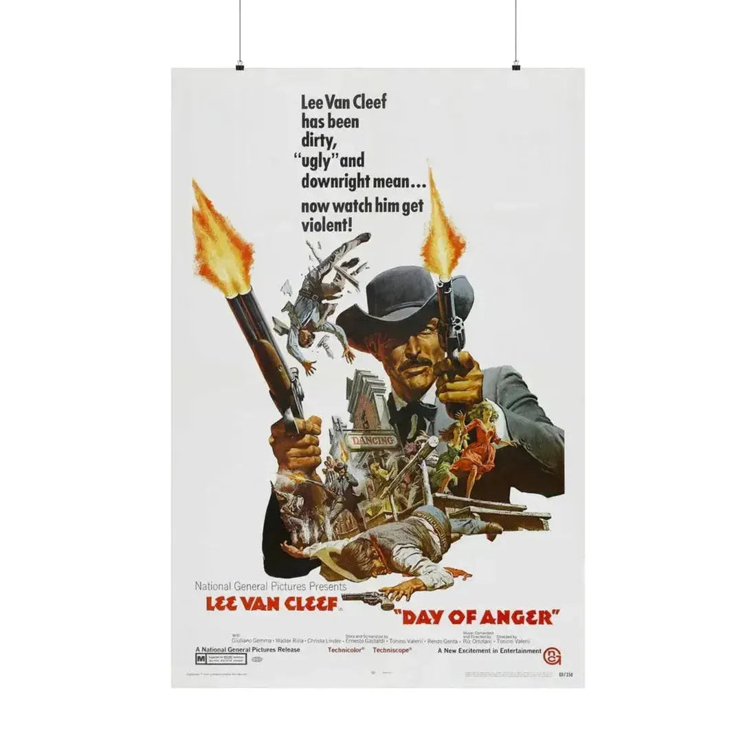 DAY OF ANGER 1967 - Paper Movie Poster 36" x 54" Matte - The Sticker Space