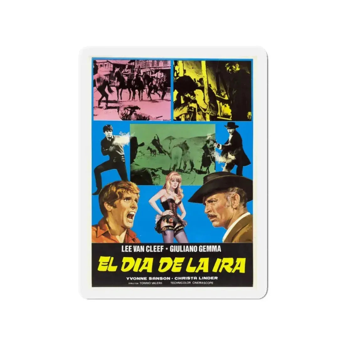 DAY OF ANGER (SPANISH) 1967 Movie Poster - Refrigerator Magnet 3 Inch - The Sticker Space