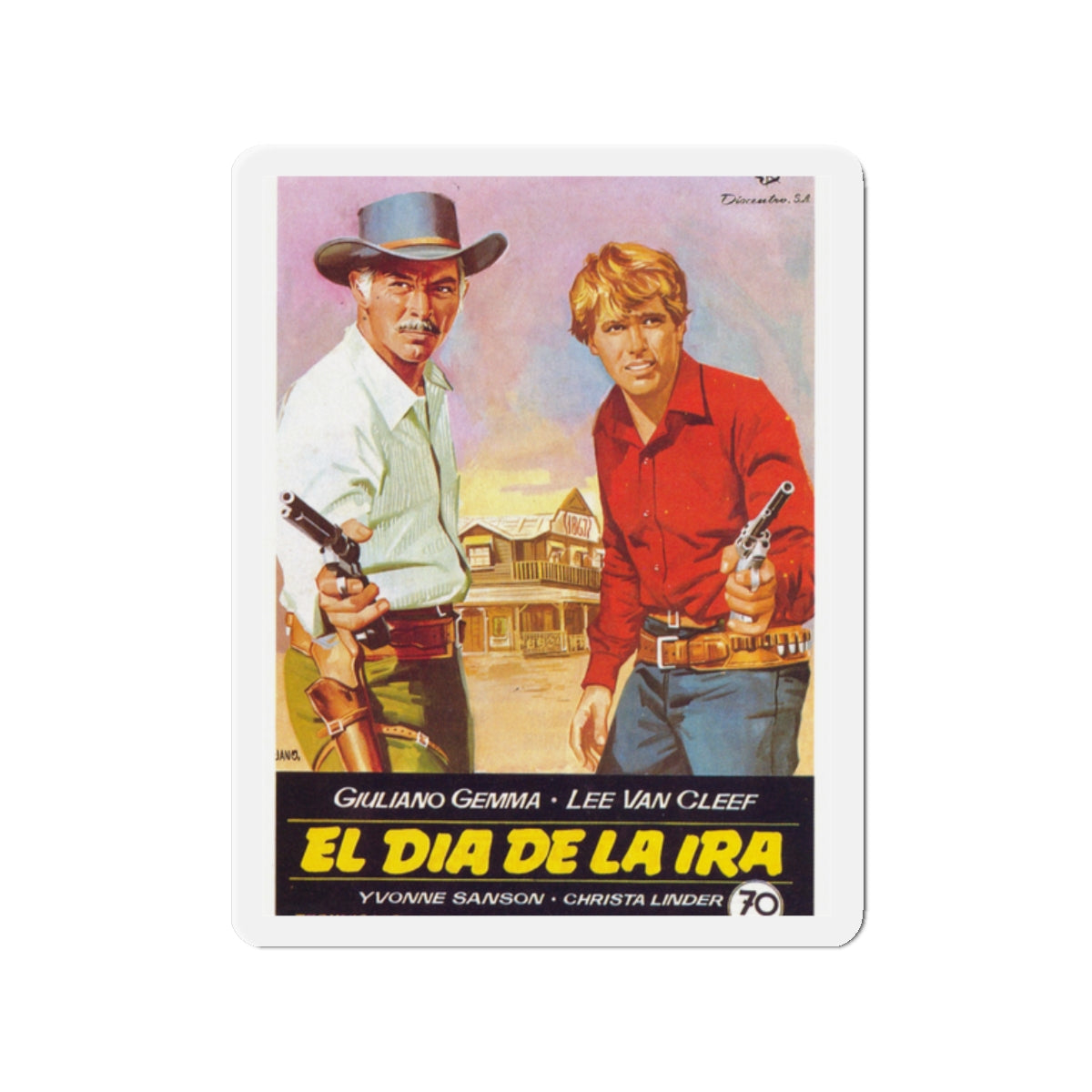 DAY OF ANGER (SPANISH) 2 1967 Movie Poster - Die-Cut Magnet-2" x 2"-The Sticker Space