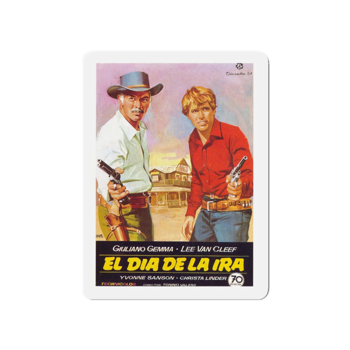 DAY OF ANGER (SPANISH) 2 1967 Movie Poster - Die-Cut Magnet-5" x 5"-The Sticker Space