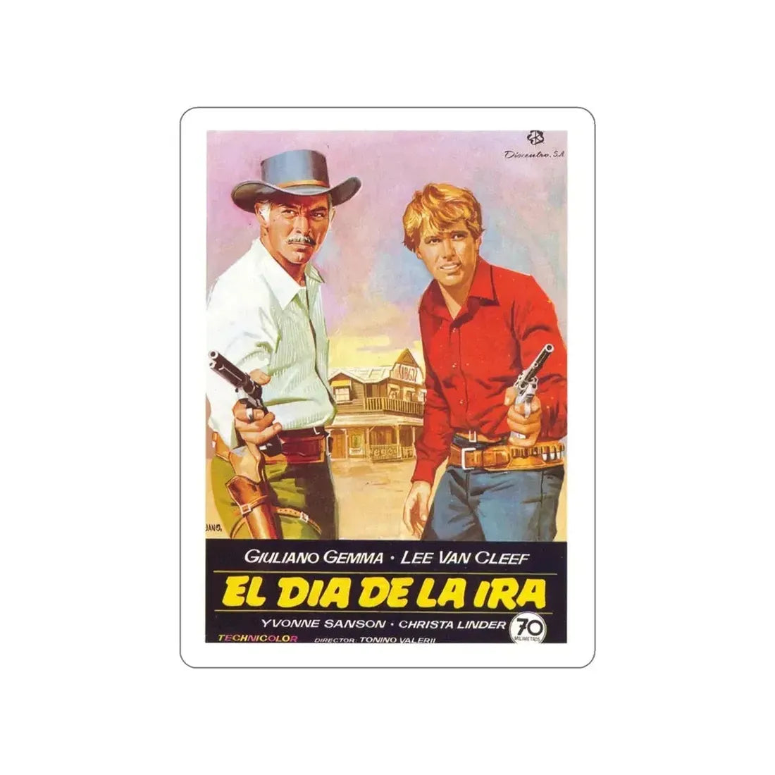 DAY OF ANGER (SPANISH) 2 1967 Movie Poster STICKER Vinyl Die-Cut Decal - The Sticker Space