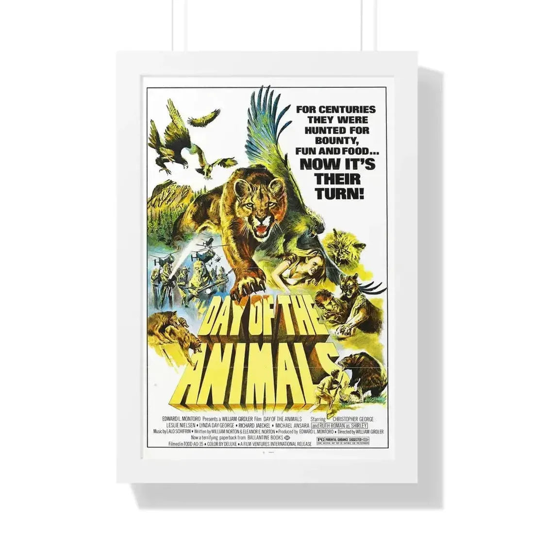 DAY OF THE ANIMALS 1977 - Framed Movie Poster - The Sticker Space