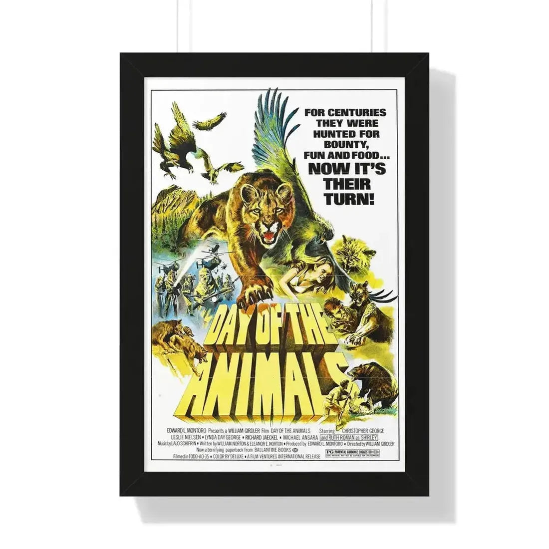 DAY OF THE ANIMALS 1977 - Framed Movie Poster - The Sticker Space