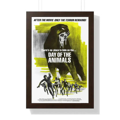 DAY OF THE ANIMALS (2) 1977 - Framed Movie Poster 16″ x 24″ Walnut - The Sticker Space