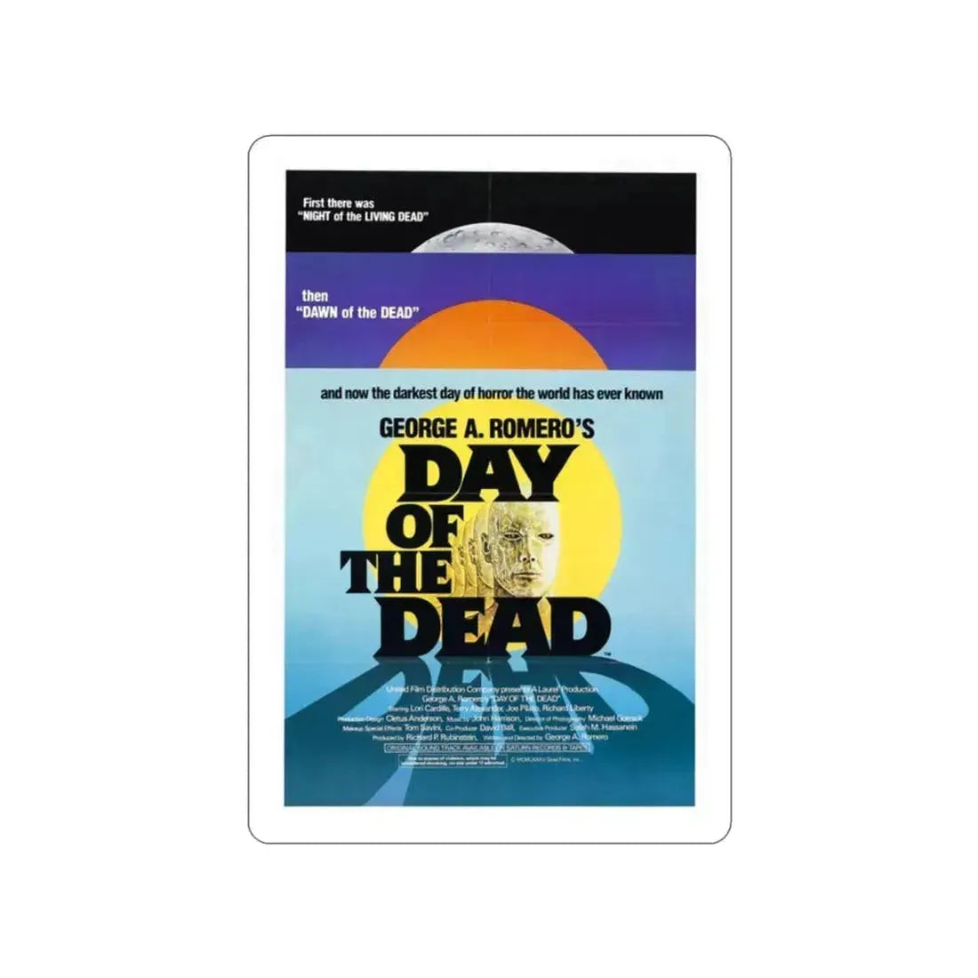 DAY OF THE DEAD 1985 Movie Poster STICKER Vinyl Die-Cut Decal 2 Inch - The Sticker Space