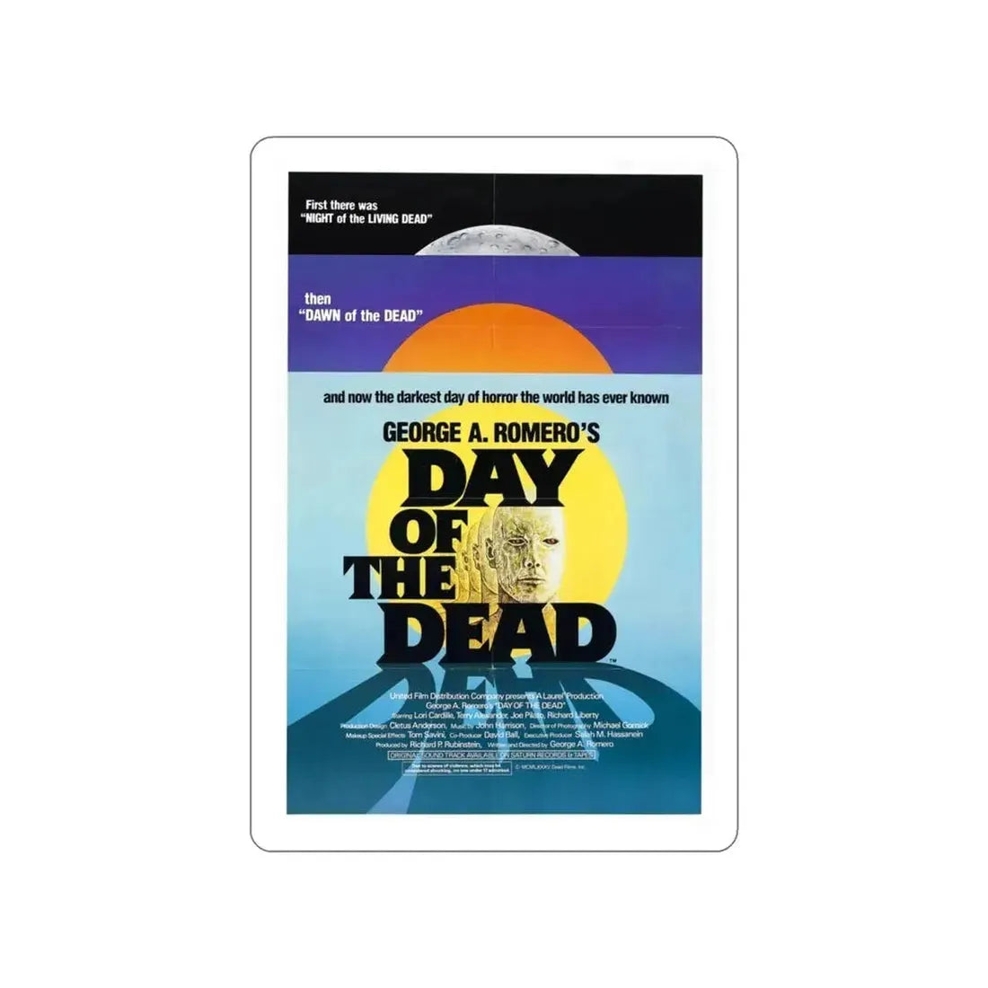 DAY OF THE DEAD 1985 Movie Poster STICKER Vinyl Die-Cut Decal - The Sticker Space