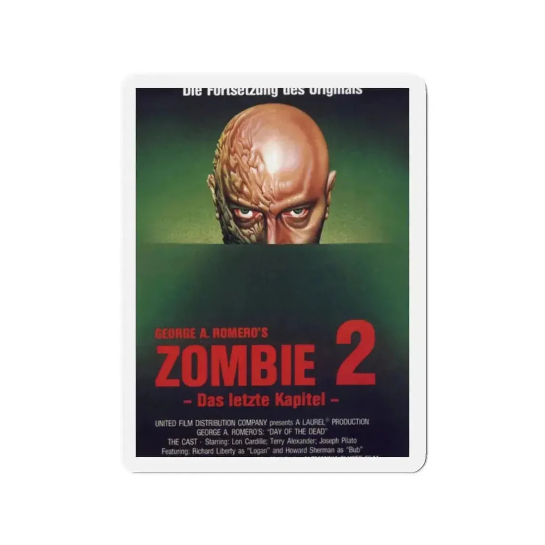 DAY OF THE DEAD (GERMAN) 1985 Movie Poster - Refrigerator Magnet 2 Inch - The Sticker Space