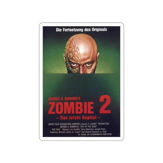 DAY OF THE DEAD (GERMAN) 1985 Movie Poster STICKER Vinyl Die-Cut Decal 2 Inch - The Sticker Space