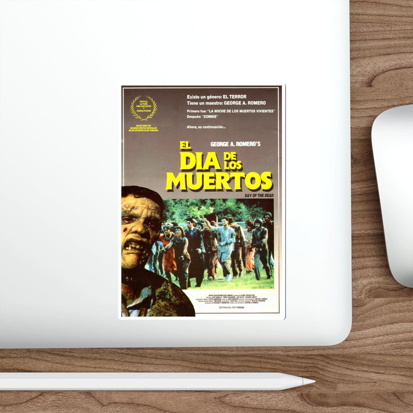 DAY OF THE DEAD (SPANISH) 1985 Movie Poster STICKER Vinyl Die-Cut Decal-The Sticker Space