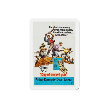 Day of the Evil Gun 1968 Movie Poster Refrigerator Magnet 2 Inch - The Sticker Space
