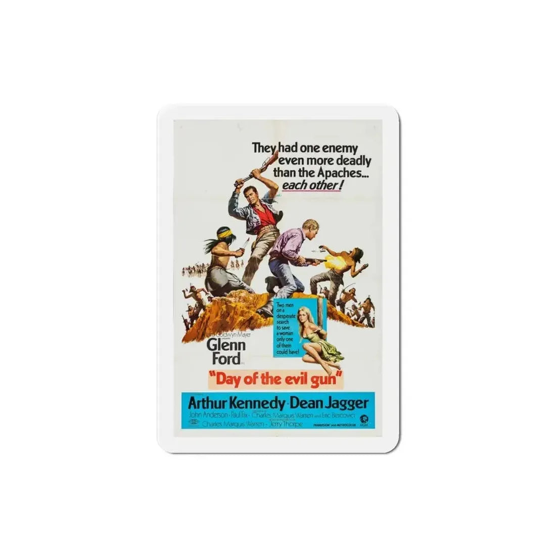 Day of the Evil Gun 1968 Movie Poster Refrigerator Magnet - The Sticker Space