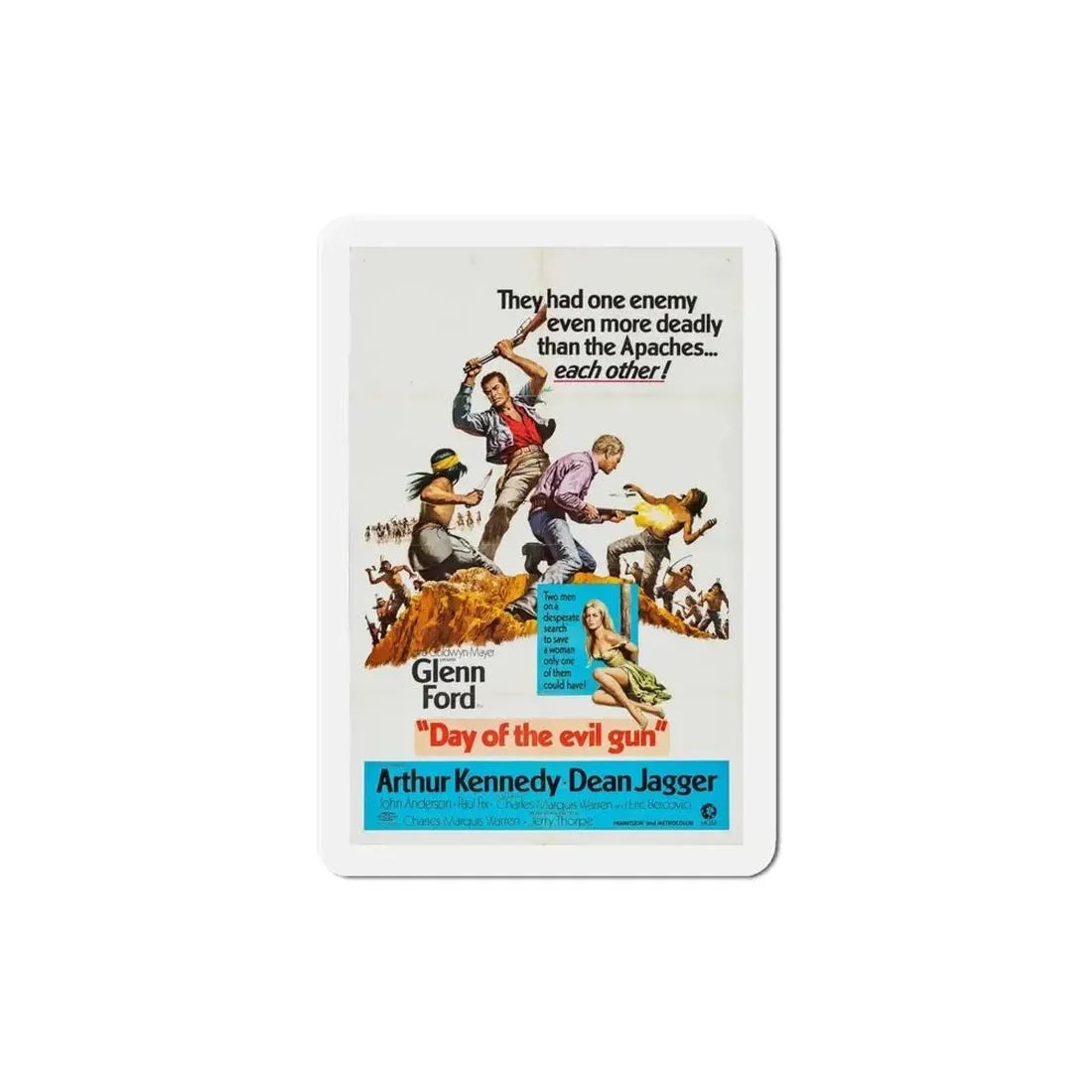 Day of the Evil Gun 1968 Movie Poster Refrigerator Magnet - The Sticker Space