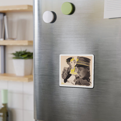 Day Shift, The Saturday Evening post story illustration (Magazine Illustration) Refrigerator Magnet-The Sticker Space