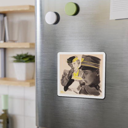 Day Shift, The Saturday Evening post story illustration (Magazine Illustration) Refrigerator Magnet-The Sticker Space