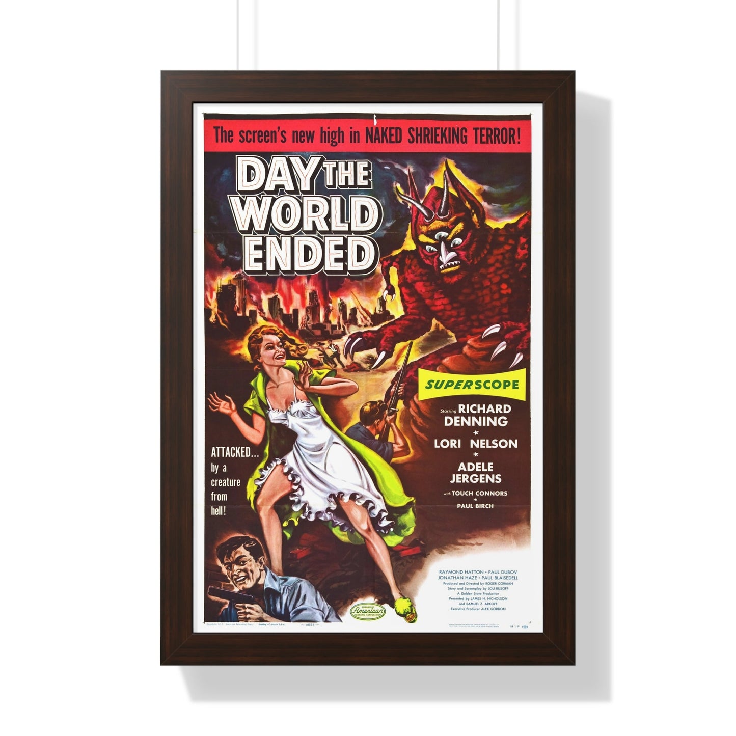 DAY THE WORLD ENDED 1955 - Framed Movie Poster-16″ x 24″-The Sticker Space