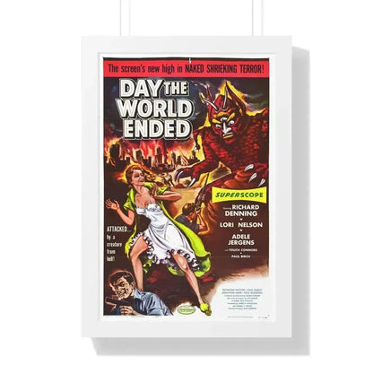 DAY THE WORLD ENDED 1955 - Framed Movie Poster 16″ x 24″ White - The Sticker Space