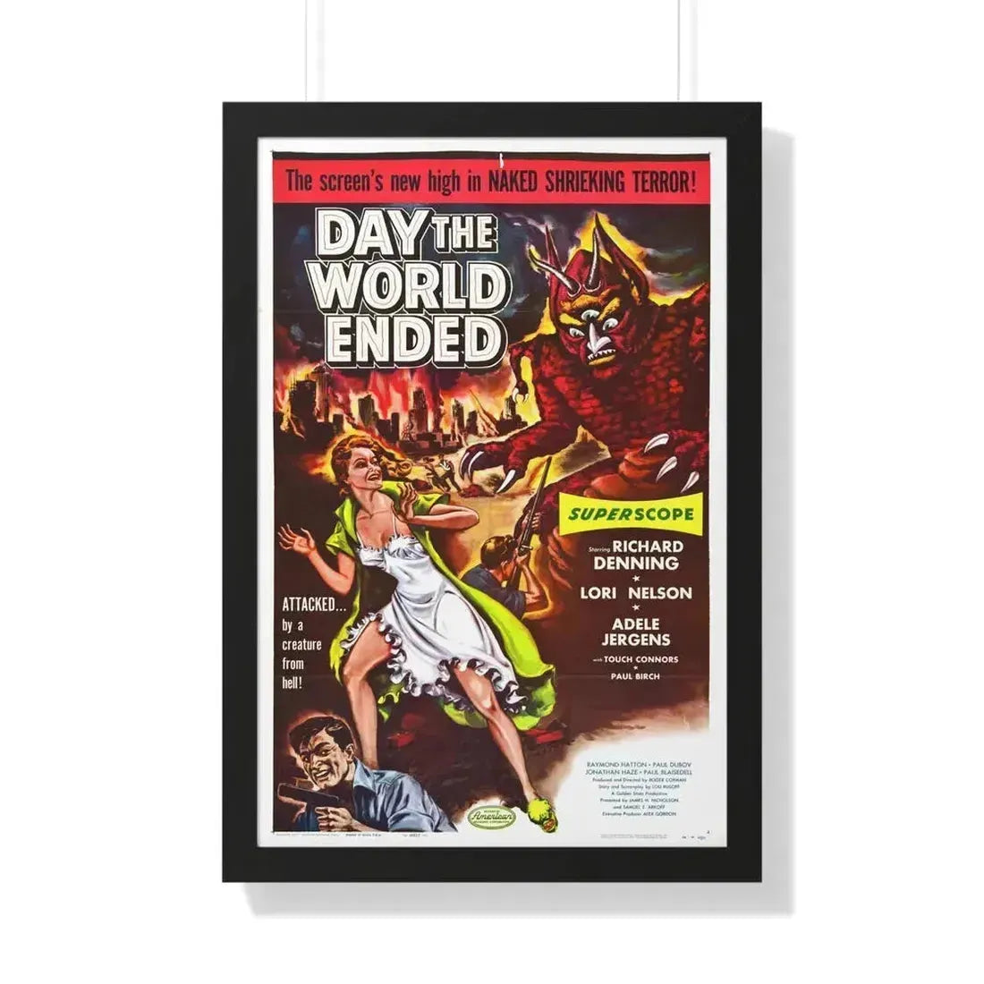 DAY THE WORLD ENDED 1955 - Framed Movie Poster 20" x 30" Black - The Sticker Space