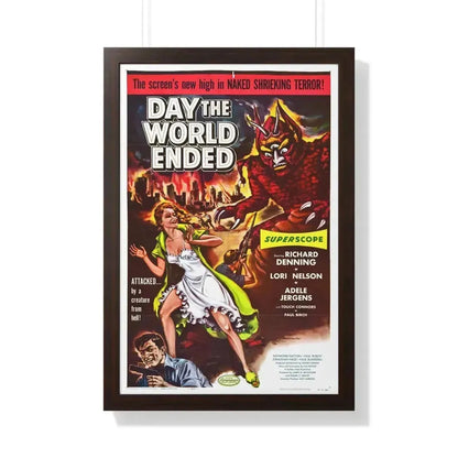 DAY THE WORLD ENDED 1955 - Framed Movie Poster 20" x 30" Walnut - The Sticker Space