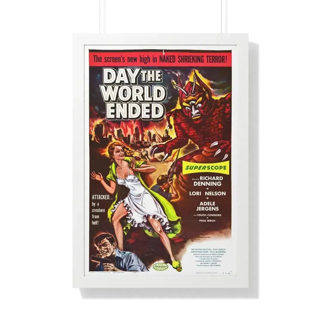 DAY THE WORLD ENDED 1955 - Framed Movie Poster 20" x 30" White - The Sticker Space