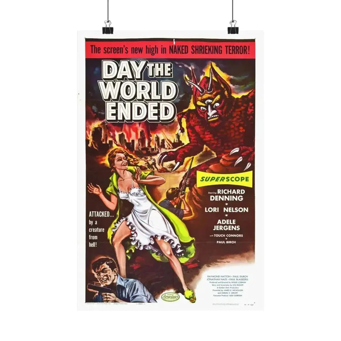 DAY THE WORLD ENDED 1955 - Paper Movie Poster 12″ x 18″ Matte - The Sticker Space