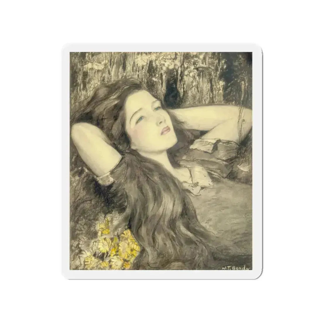 Daydreams (Magazine Illustration) Refrigerator Magnet 2 Inch Die-Cut - The Sticker Space