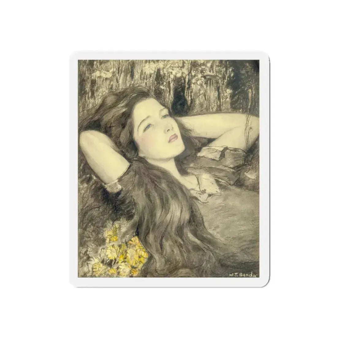 Daydreams (Magazine Illustration) Refrigerator Magnet 3 Inch Die-Cut - The Sticker Space