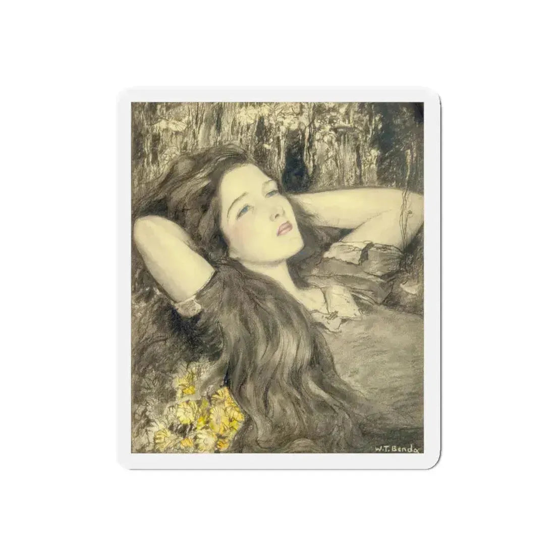 Daydreams (Magazine Illustration) Refrigerator Magnet 4 Inch Die-Cut - The Sticker Space